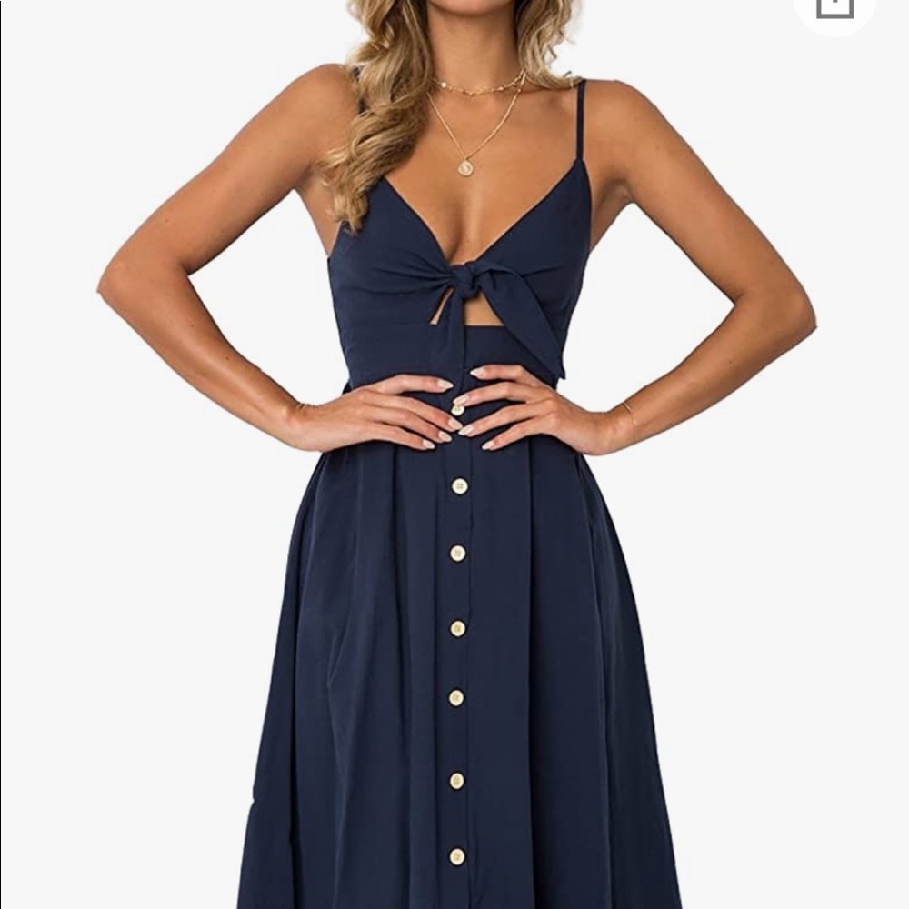 Alelly navy blue dress NWOT